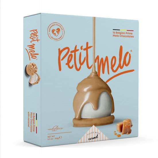 *Petit Melo, Mini flødeboller m/ Hvid chokolade & karamel, 155 g.