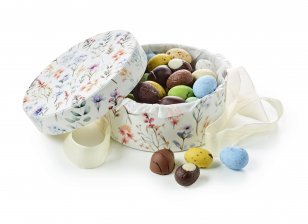 Rund Hatteæske Summer Flowers, Påskeæg, 500 g.