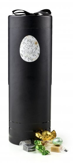 Sort tønde  m. silke sløjfe, Forårsmix, 1500 g.