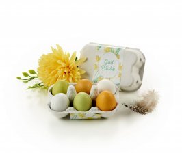 Æggebakker, 6 stk.  Marcipanæg m/ sukkerskal, 95 g.