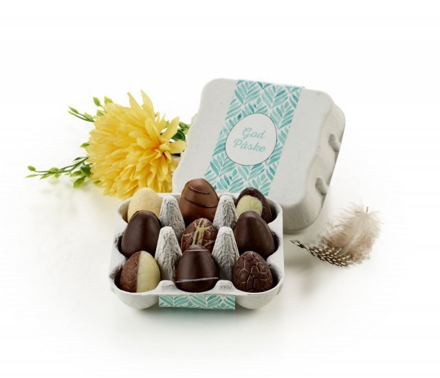 Æggebakker, 9 stk. Marcipanæg & Luksusæg, 85 g.