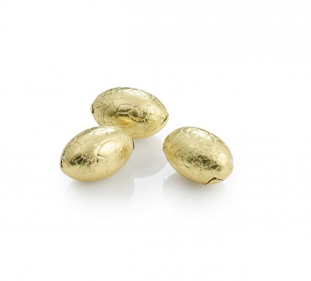 Påske Bulk - 1000 g. Pralinéæg - Guld (5 g. stk.)