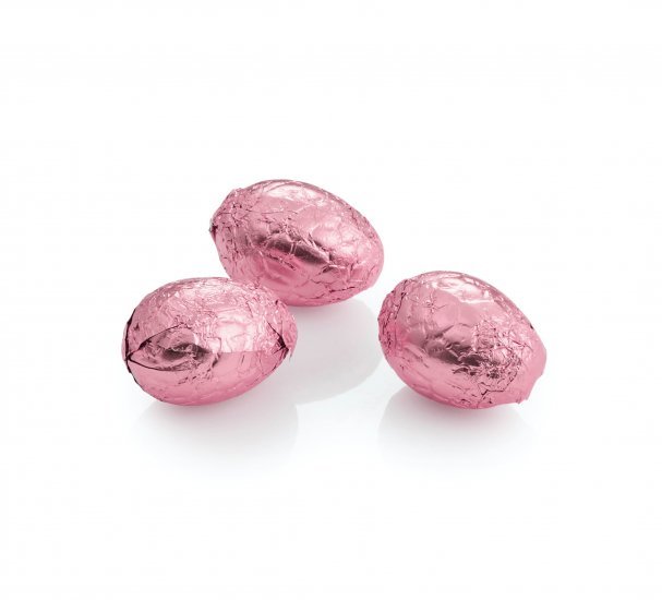 Påske bulk, Pink Luksusæg, mælk/hasselnød Indpakkede, 1000g. (8,5 g. pr stk)