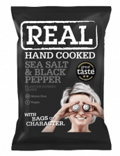 Real Chips, Sea Salt & Black Pepper, 35 g.