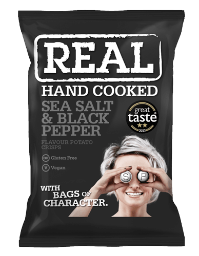Real Chips, Sea Salt & Black Pepper, 35 g.