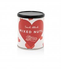 Snack Attack Dåse m/ Valentine label, Nøddemix, 50 g.