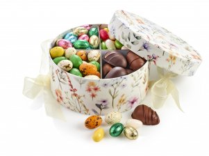 Hatteæske Stor, Summer flowers, Familieæske, 850 g.