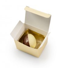 Guld påskeæske, 1 stk Luksusæg 9 g.