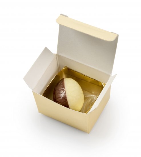 Guld påskeæske, 1 stk Luksusæg 9 g.