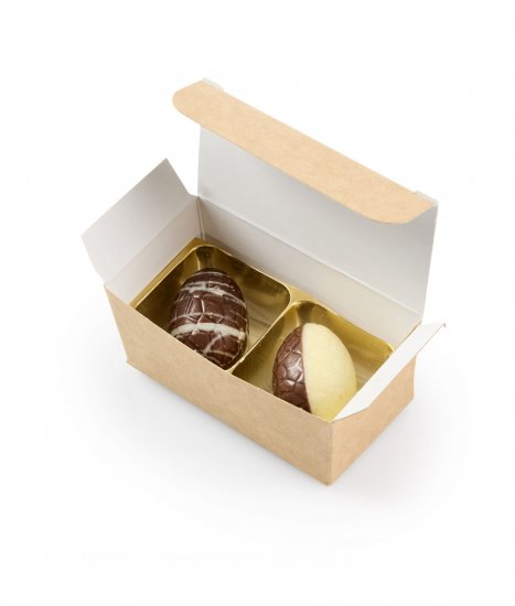 Brun påskeækse - 2 stk Luksusæg 18 g.