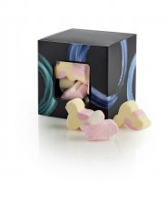 Star Box Sort/Blå Circles - 50 g. Påskeskum