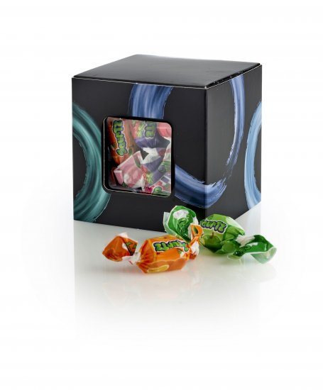 Star Box Sort/Blå Circles - 80 g. Frugtkarameller   (OGO Crew)