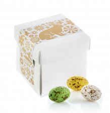 Hvid Surpricebox m/påskelabel - 90 gr. Gourmetæg