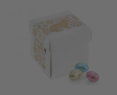 Hvid Surprisebox m/påskelabel