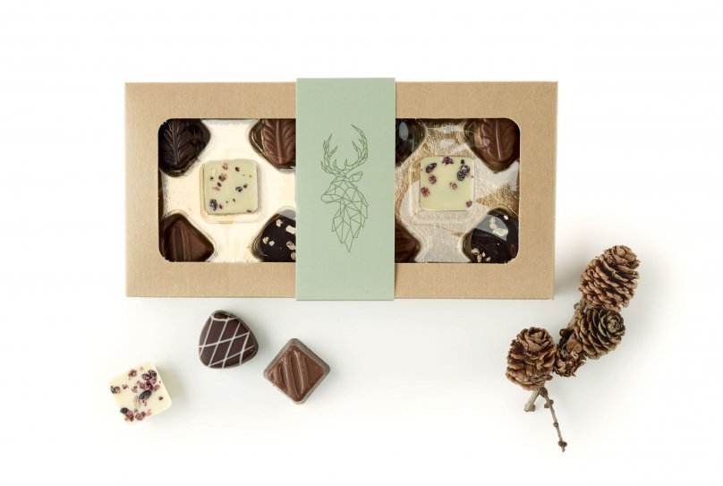 Natur rudeæske, Green Deer, 10 stk Lukus chokolade, 100 g.