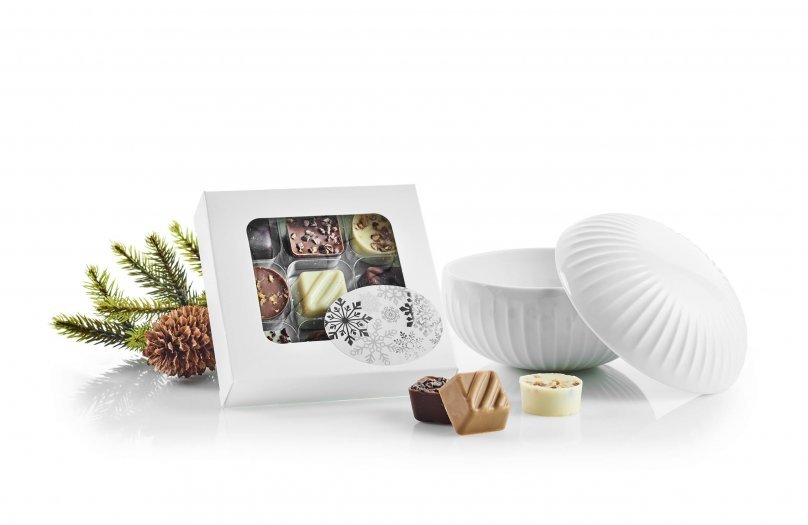 Bonbonniere m/chokolade Hvid - 2026