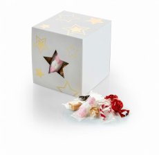 Big Starbox Hvid/Guld, Julemix, 1000 g.