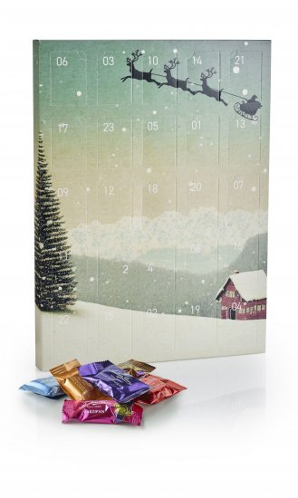Santa Julekalender, Anthon Berg Mix, 250 g.