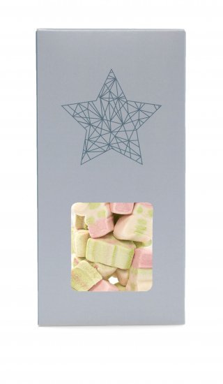 Juleæsker Blue Christmas Stjerne, Juleskum, 50 g.