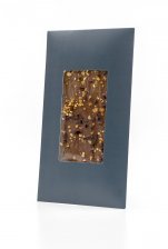 Blue Christmas kuvert - 80 gr. Chokoladeplade Mælk m/skovbær & hasselnødder