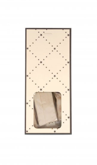 Creme/Sort Hanger, Fransk Nougat, 70 g.