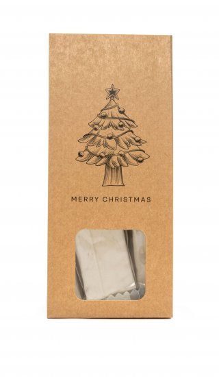 Natur hanger m. Juletræ, Fransk Nougat, 70 g.