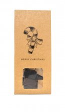 Natur hanger m. Julestok, Mixede Fudge, 70 g.
