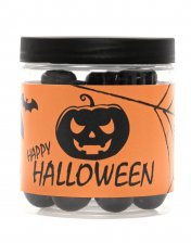 Halloween Rox i bøtte, Sort Lakridskugler, 150 g.