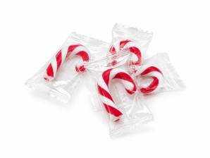 Bulk, Individuelt indpakket, Mini julestokke, 1000 g.