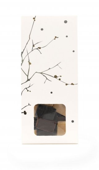 Sølv grene m/guld prikker Hanger, Mixede Fudge, 70 g.
