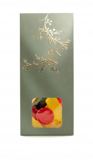 Lysgrøn m/ Guld Grene Hanger, Engelsk vingummi, 80 g.