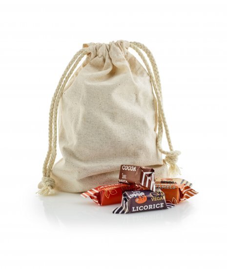 Bomuldspose, Økologiske Fudge Mix, 150 g.